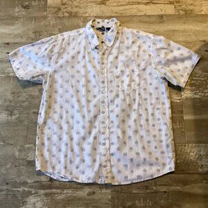 Star Wars Reverse Print Storm Trooper Button Up Short Sleeve Men’s Large